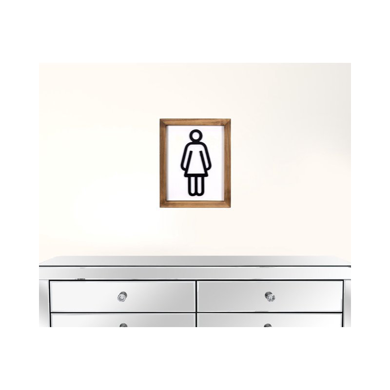 Set Of 2 His And Hers Bathroom Wall Art With Multi Finish
