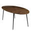 Grenville 109 cm Oval Wood Top Dining Table with Iron Base