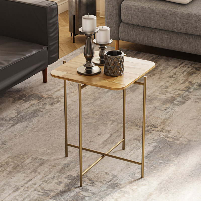 Glorias End Table, Gold