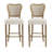 2Pcs Barstools Fabric Upholstered Dining Bar Stool Chairs