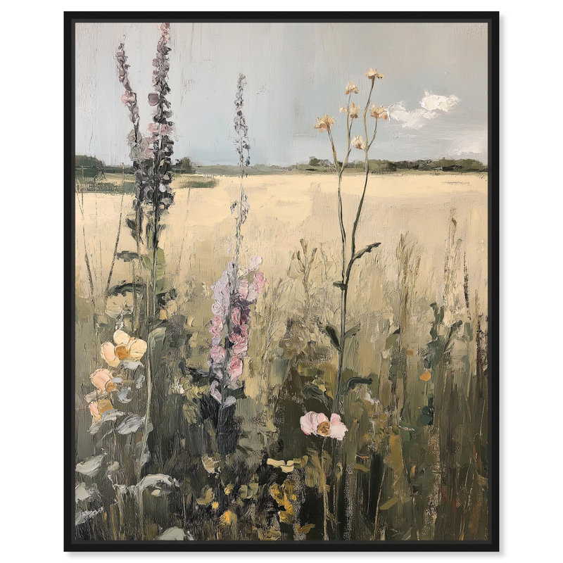 Blooming Wilderness, impressionisme sur toile par Art Remedy, H 37 po x l 31 po, Cadre flottant noir