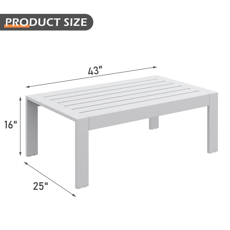 Table basse de patio, Blanc