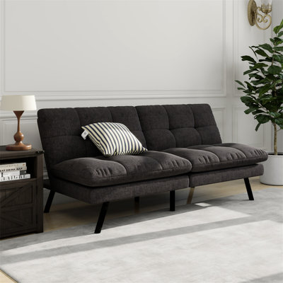 Pavithra 68'' Tufted Convertible Futon Small Sofa Bed