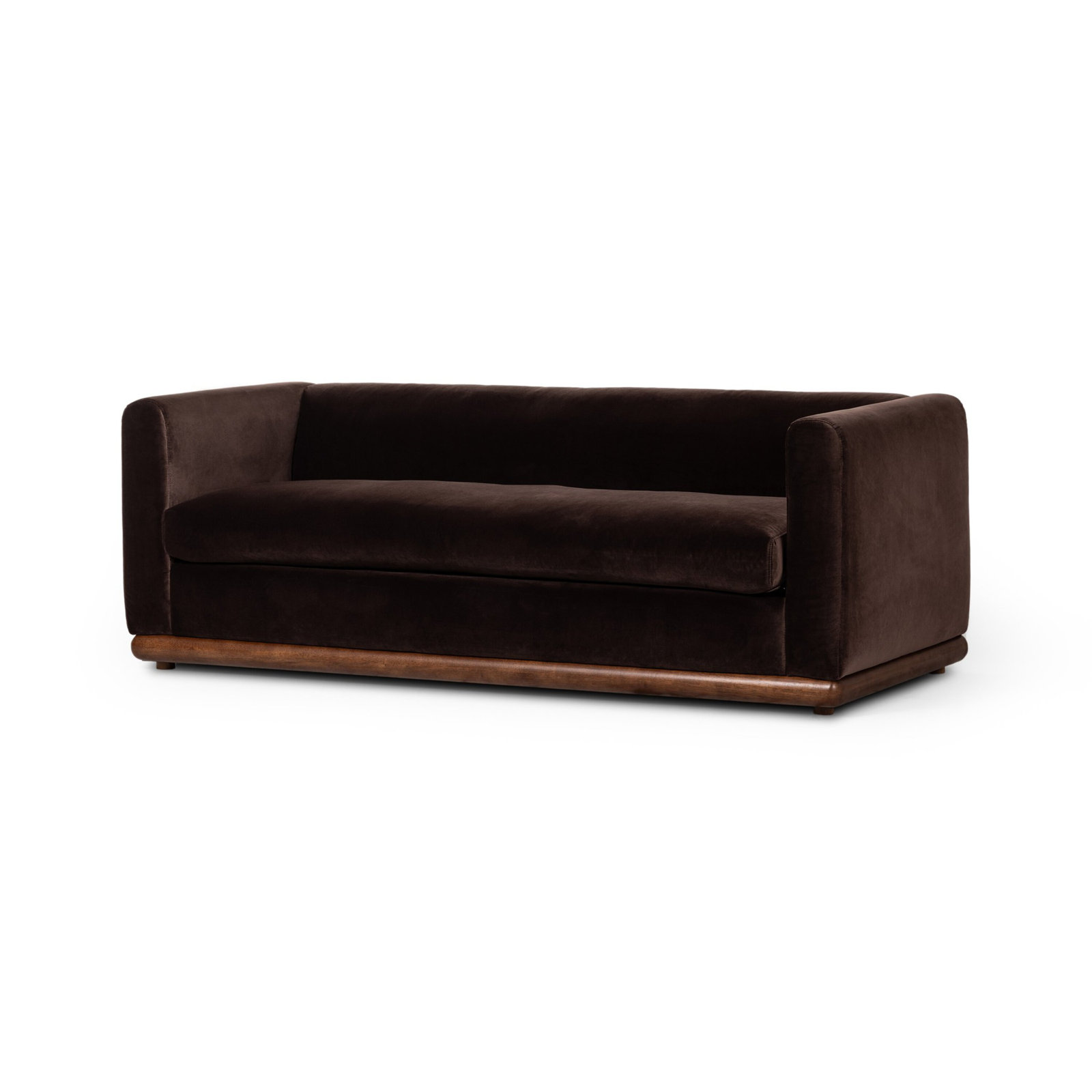 Jianna 83" Upholstered Sofa, Surrey Cocoa Velvet
