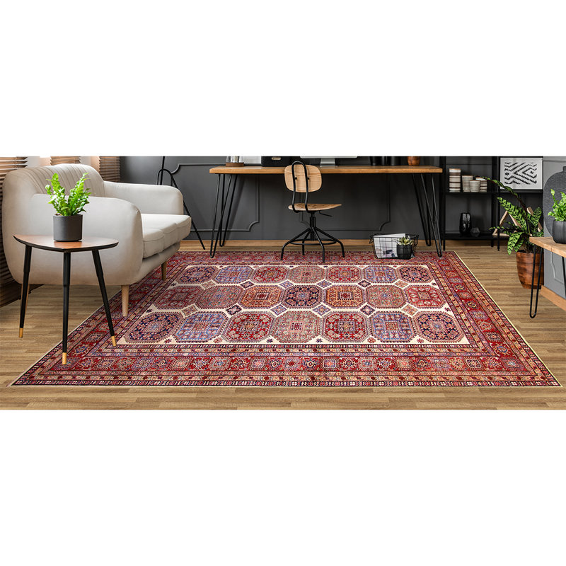 KASEKAZAKIVRE Hand Knotted Wool Area Rug, Runner 2'6" x 6'
