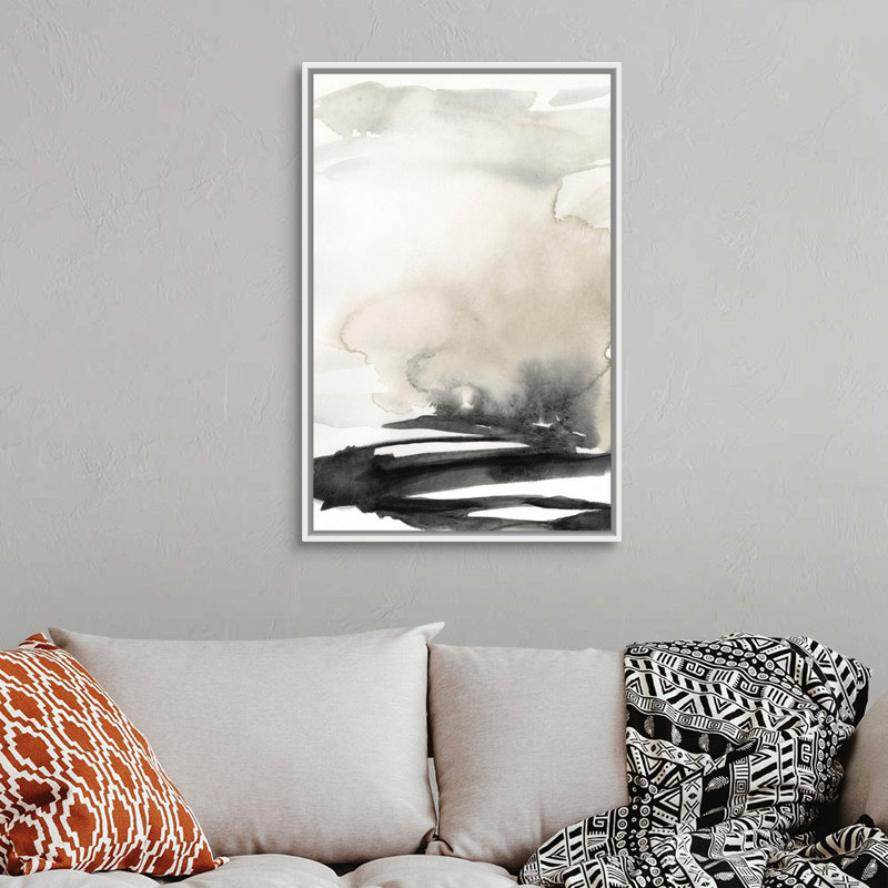 «Ebony Horizon Triptych I» par Jennifer Goldberger - reproduction d'art, H 38 po x l 26 po x P 1,75 po