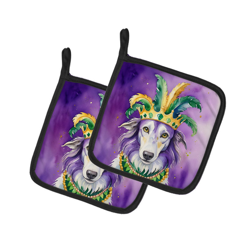 Paire de poignées Borzoi King of Mardi Gras