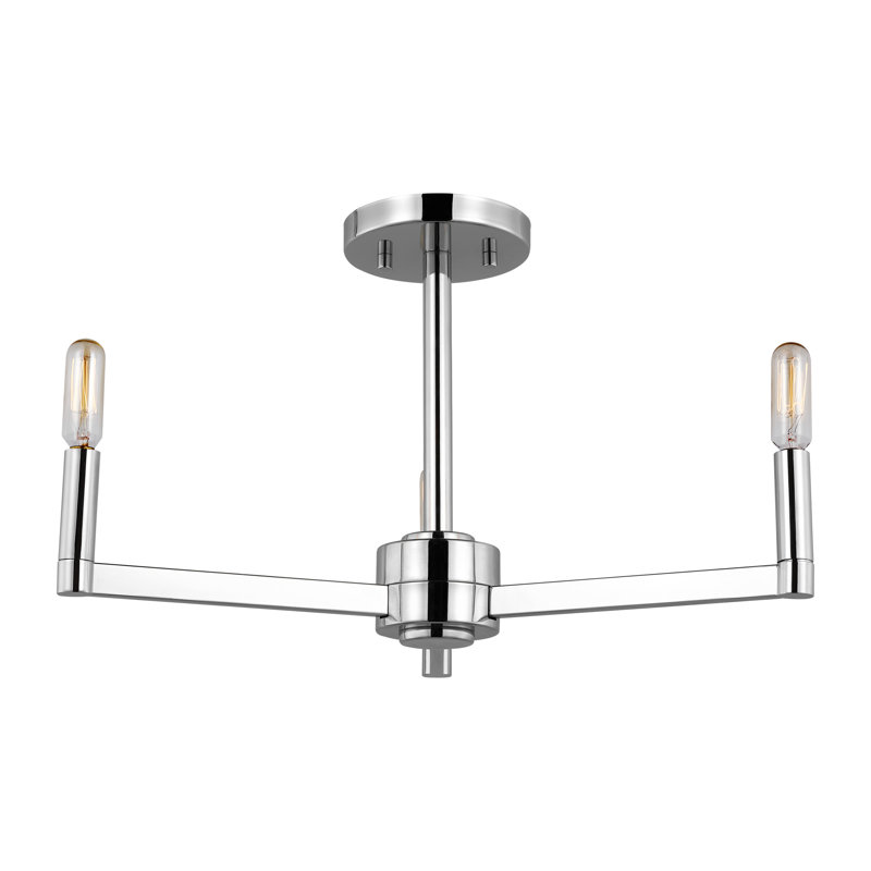 Fullton 3 - Light Semi Flush Mount, Chrome