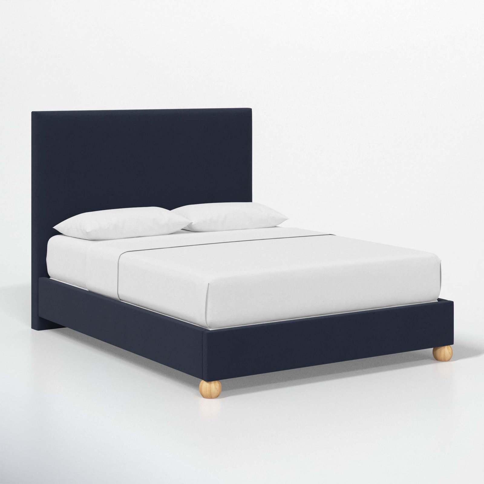 Benita Upholstered Bed, Twin, Classic Ink Performance Velvet