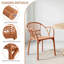 Chaise de salle à manger d'extérieur empilable, fauteuil en plastique de style rotin sans assemblage-133721545