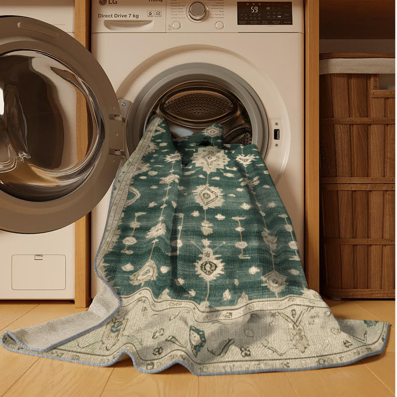 Tapis gris lavable à la machine