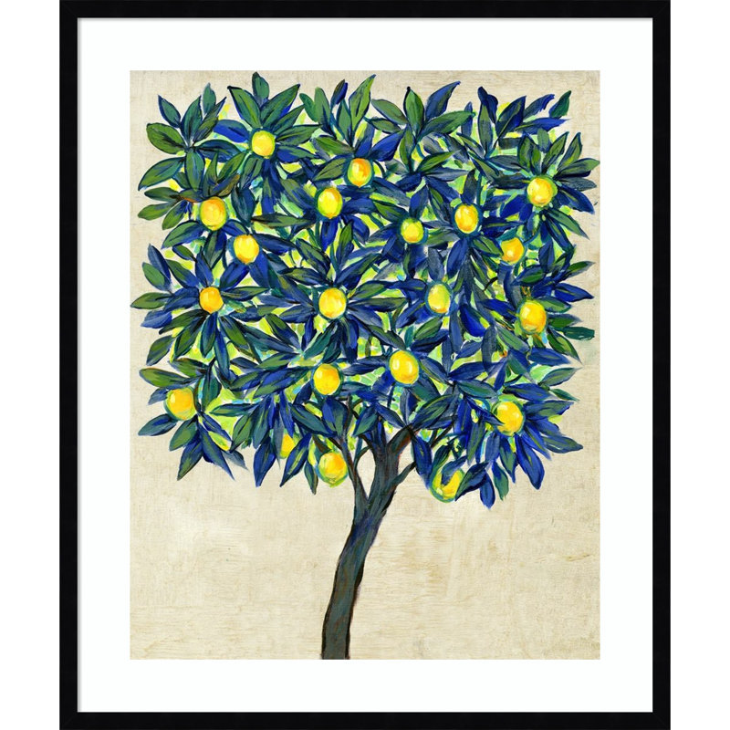 Lemon Tree Composition II by Tim Otoole, 25.17" H x 21.17" W x 0.88" D, Black