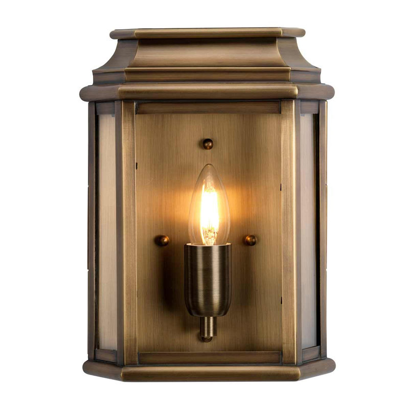 Rohrbaugh 30.5cm H Outdoor Wall Lantern, Solid Brass