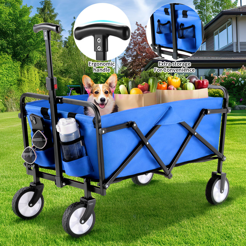 92cm H x 46cm W Utility Cart, Blue