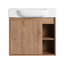 Ensemble de meuble-lavabo simple mural 24 po avec plateau en céramique Oakchade-546604934-546604935