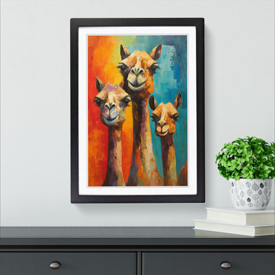 Camel Expressionism - Single Picture Frame Print on Wood