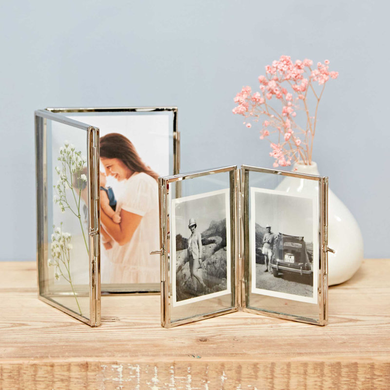 Metal Picture Frame, Silver, 16cm x 22.5cm