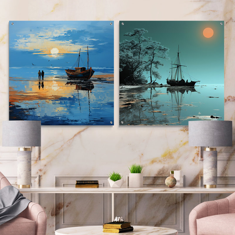 Coucher de soleil Sunset, H 16 po x l 33 po