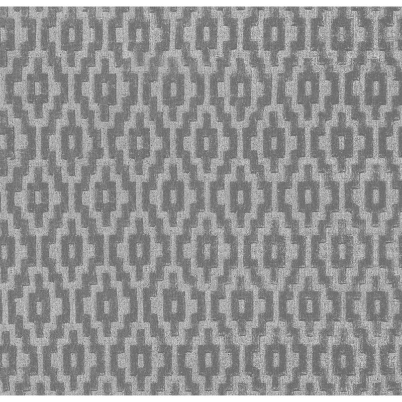 Hand Knotted Area Rug in Dark Gray, Rectangle 6' x 9'