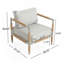 Fauteuil d'extérieur en aluminium avec coussins épais