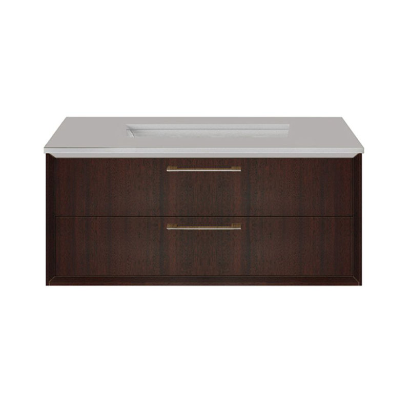 Gemelli 30'' W Single Stone Vanity Top, Satin White