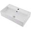21" X 12" Modern Wall Mounted Ceramic Bathroom Sink With Towel Rack