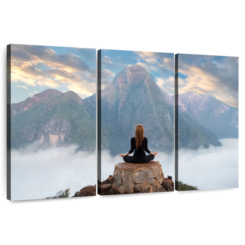 Scène de montagne Kerrick Yoga, H 32 po x l 50 po