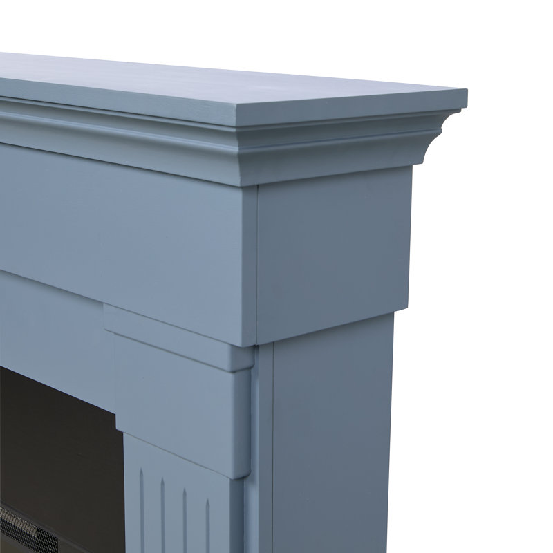 Crawford 48" Slim Electric Fireplace in Aged Denim by Real Flame