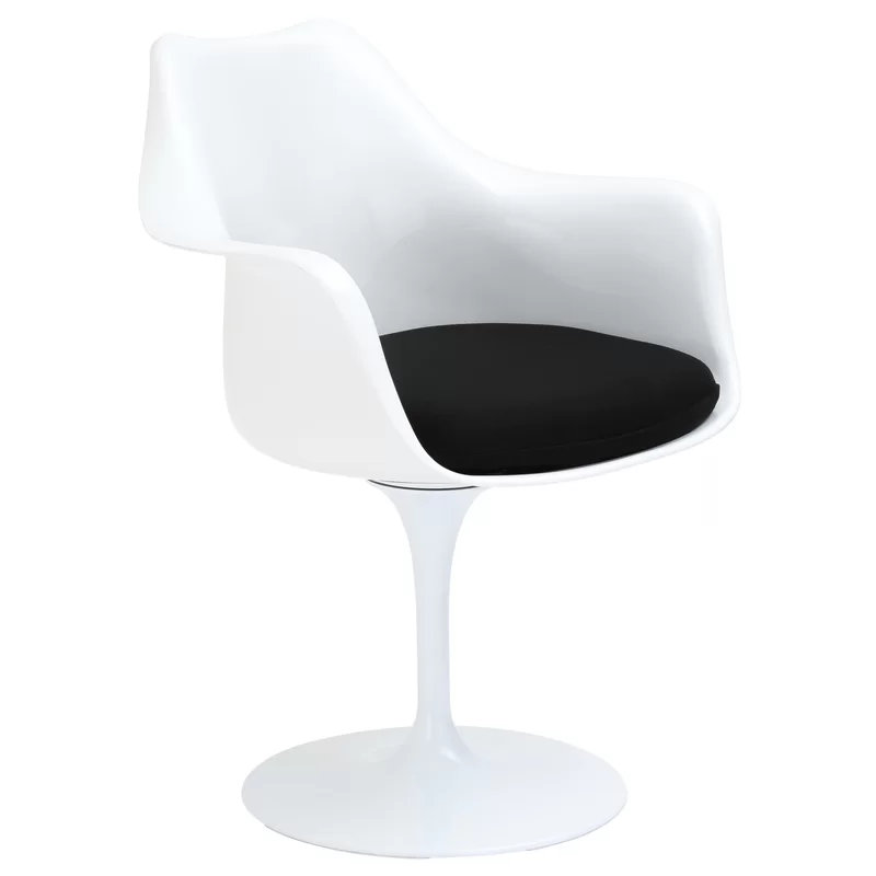 17.5'' H Upholstered Armchair, Black