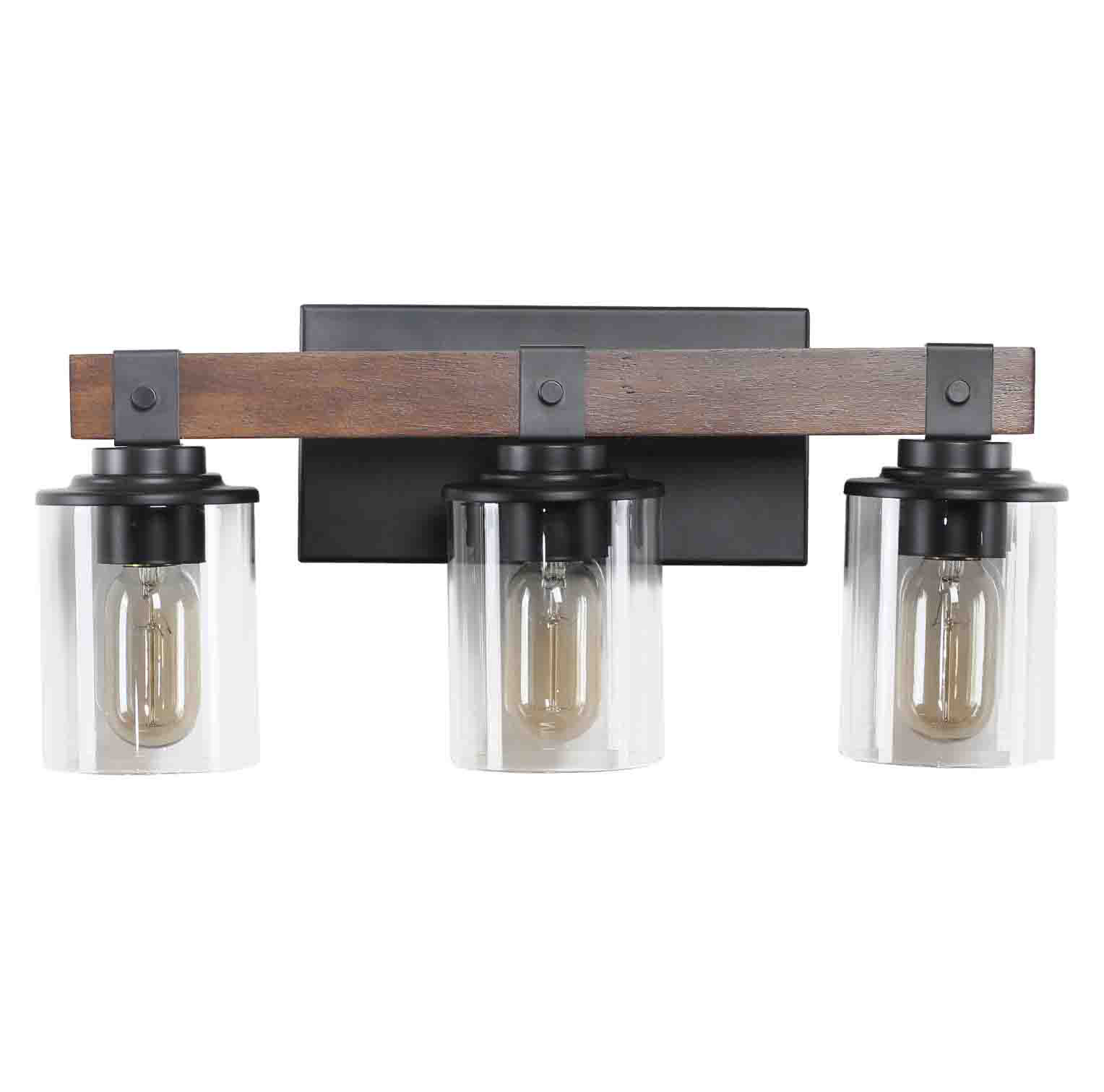 Breakwater Bay 3-Lights Farmhouse Vanity Lights Fixture Rustic Bathroom ...