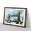 Tower Bridge in London in Abstract - Picture Frame Painting Print-55611495-55611496