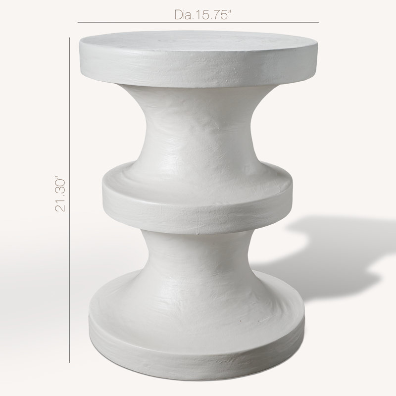 Spiral Occasional Table hand-moulded in Lime Plaster