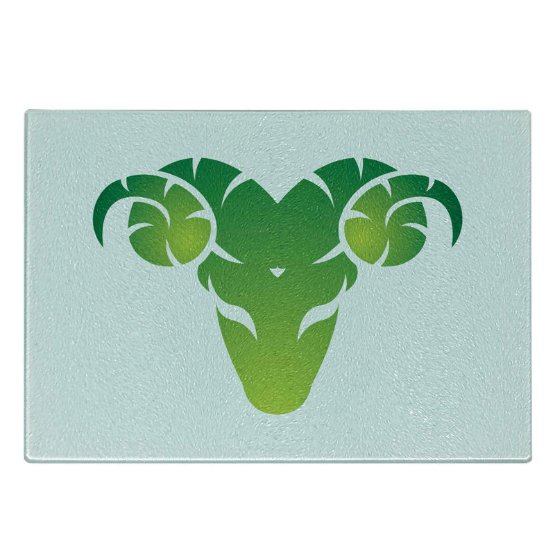 Planche à découper en verre trempé Ambesonne Zodiac Aries