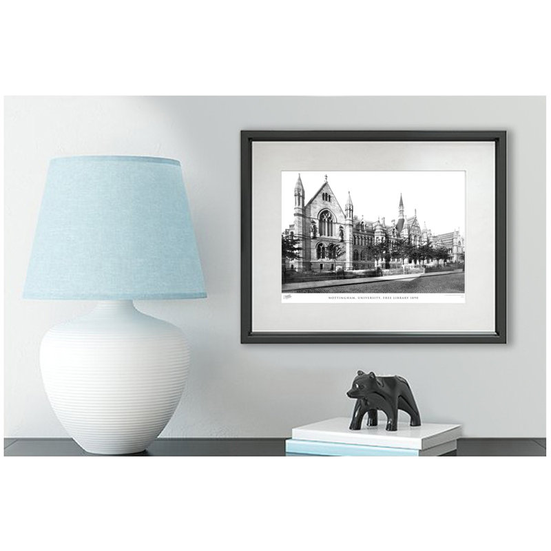 Nottingham, University, Free Library 1890 - Single Picture Frame Print, 60cm H x 80cm W x 2.3cm D
