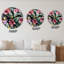 Horloge murale tropicale Dark Red-1844539601