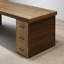 Bureau double caisson rectangulaire en bois massif avec tiroirs-1520446685