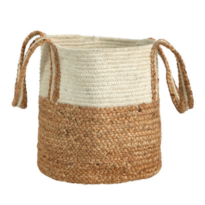 Panier à fleurs en jute