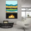  «Mountain Series 94» par Lorelle Rau, art mural en verre acrylique, 36 po x 36 po
