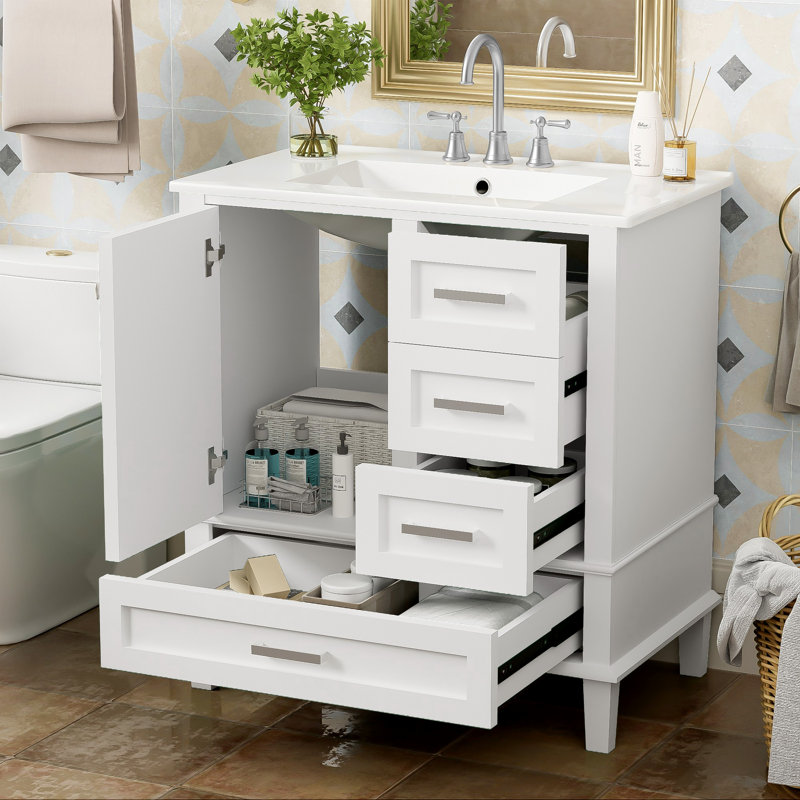 Meuble-lavabo 30 po, Blanc