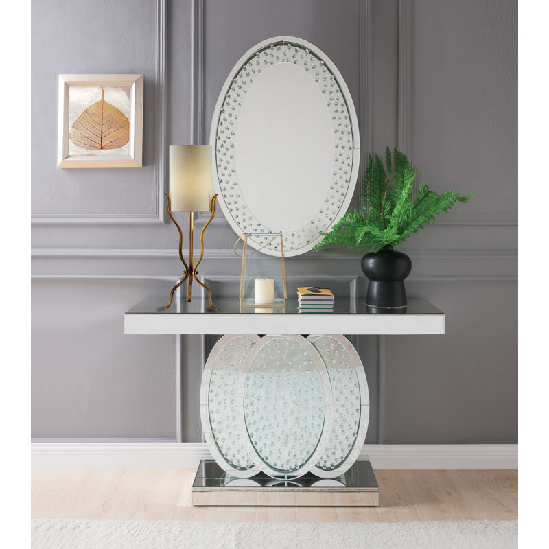 Console, miroir et faux cristaux