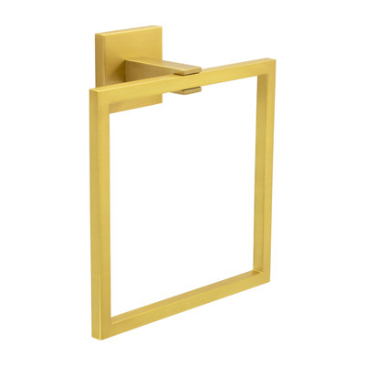 Skylight Collection Towel Ring - 7-7/16 " x 6-1/2 "  Brushed Golden Brass - Contemporary Bathroom Accessory
