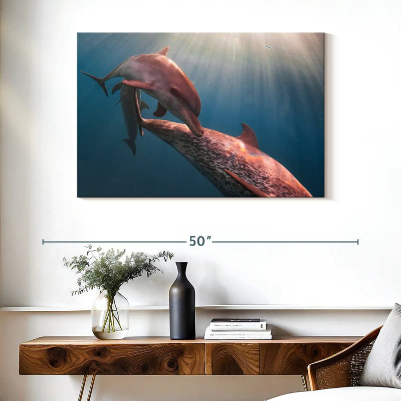 Brampt Amazon River Dolphins, 26" H x 39" W