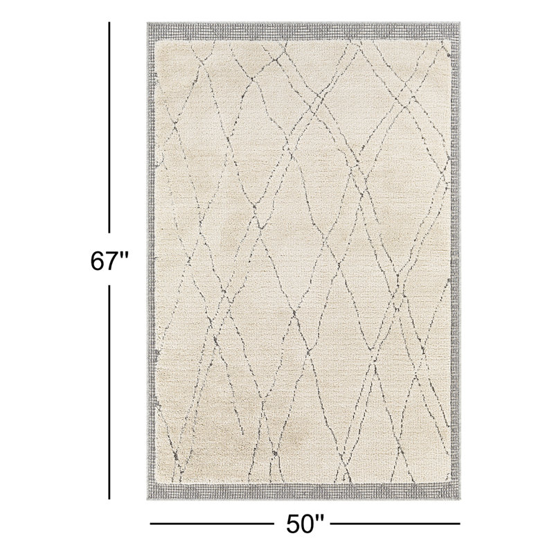 Poetica Moroccan Indoor Rug, Rectangle 4'2" x 5'7"