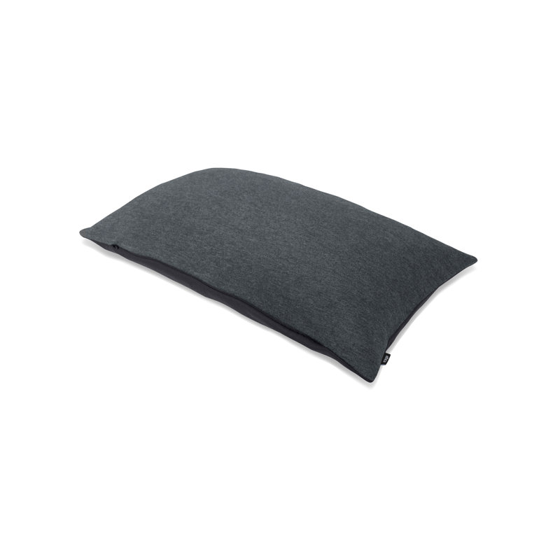 Cotton Blend Reversible Throw Pillow, Dark Gray