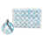 Turquoise / argent / blanc