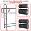 Étagère de rangement pour pneus robuste à 2 niveaux, étagère à roulettes et réglable avec 2 roues verrouillables et prise confortable, H 59 po x P 19,7 po x l 57 po, peut contenir 10 à 14 pneus pour le garage, l'atelier et le dépôt
