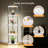 Adjustable Height LED Floor Lamp With Shelves, Music Sync RGB Lighting, Wireless Charging, Dimmable & Timer Function, App & Alexa Control, Perfect For Home & Office Decor