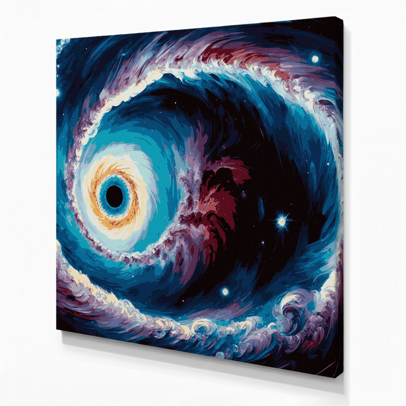 Art mural sur toile mauve Space Helix, H 12 po x l 12 po