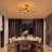 Sputnik Modern Linear Semi Flush Mount