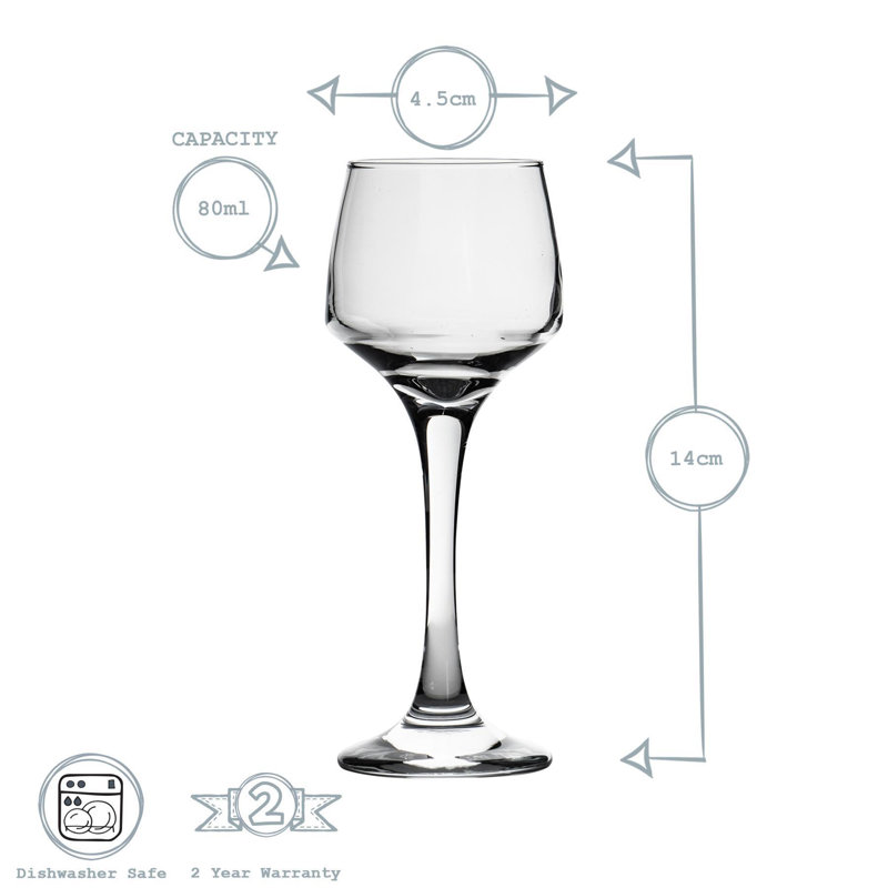 Argon Tableware Tallo Liqueur Glasses - 80ml - Clear